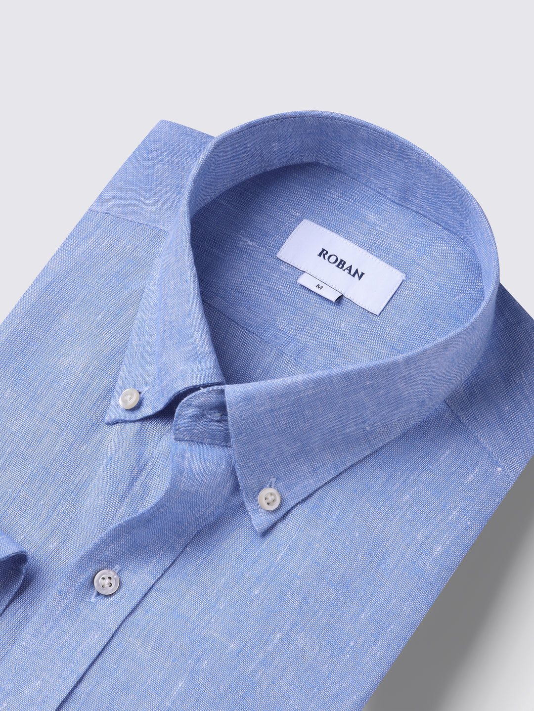 PLAIN WASHED LINEN REGULAR FIT SHIRT