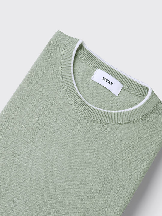 COTTON KNITTED ROUND NECK SHIRT