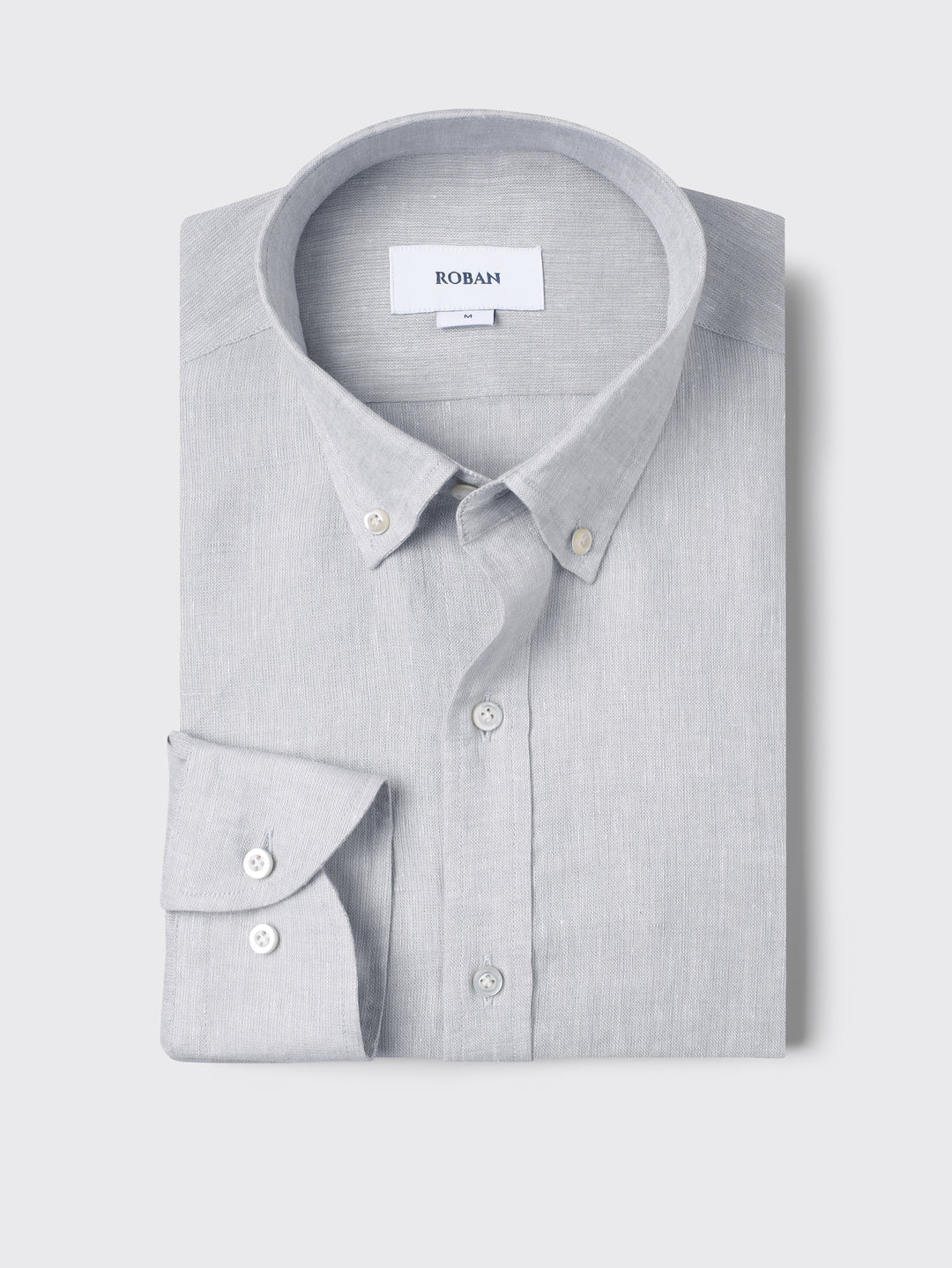 PLAIN WASHED LINEN REGULAR FIT SHIRT