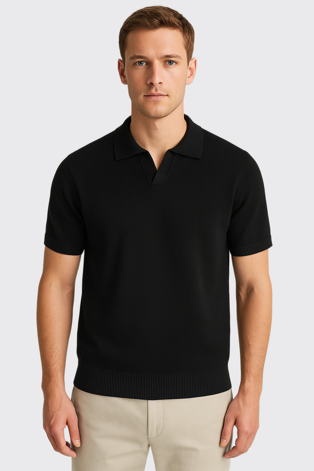 COTTON KNITTED POLO SHIRT