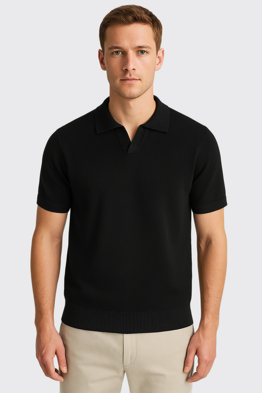 COTTON KNITTED POLO SHIRT