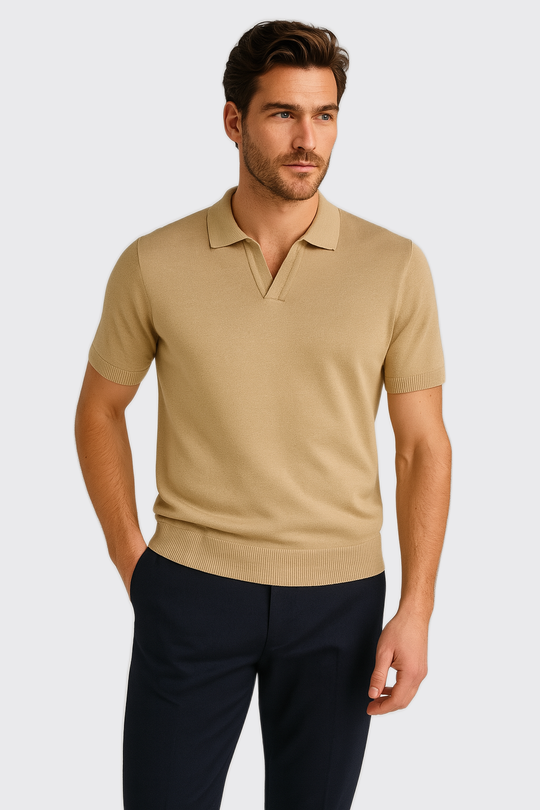 COTTON KNITTED POLO SHIRT