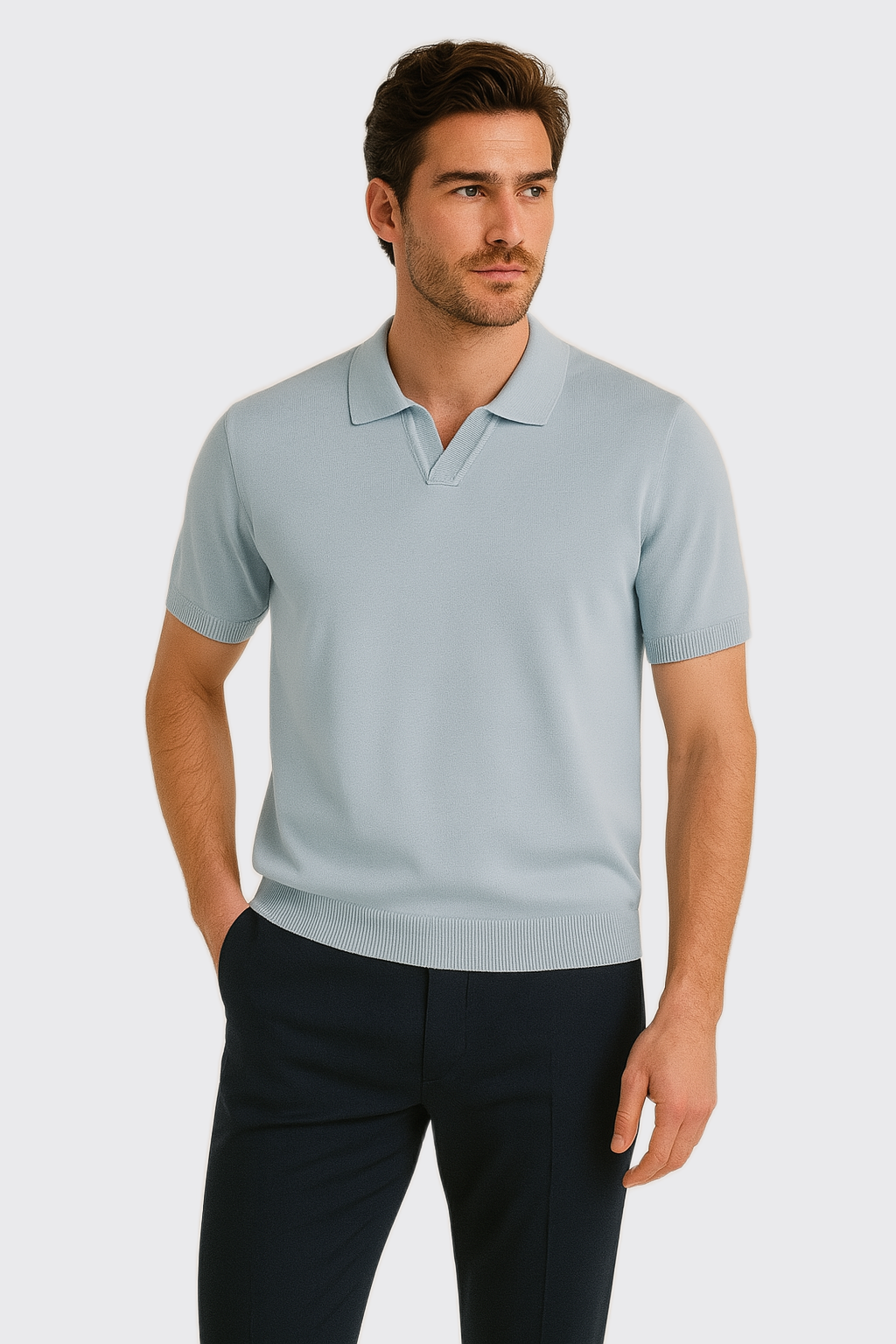 COTTON KNITTED POLO SHIRT