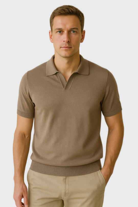 COTTON KNITTED POLO SHIRT
