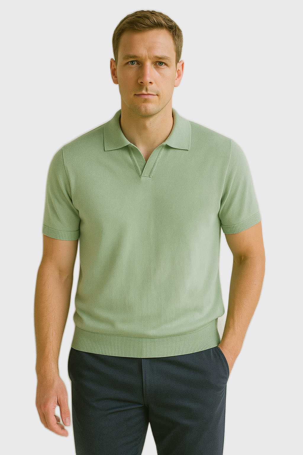 COTTON KNITTED POLO SHIRT