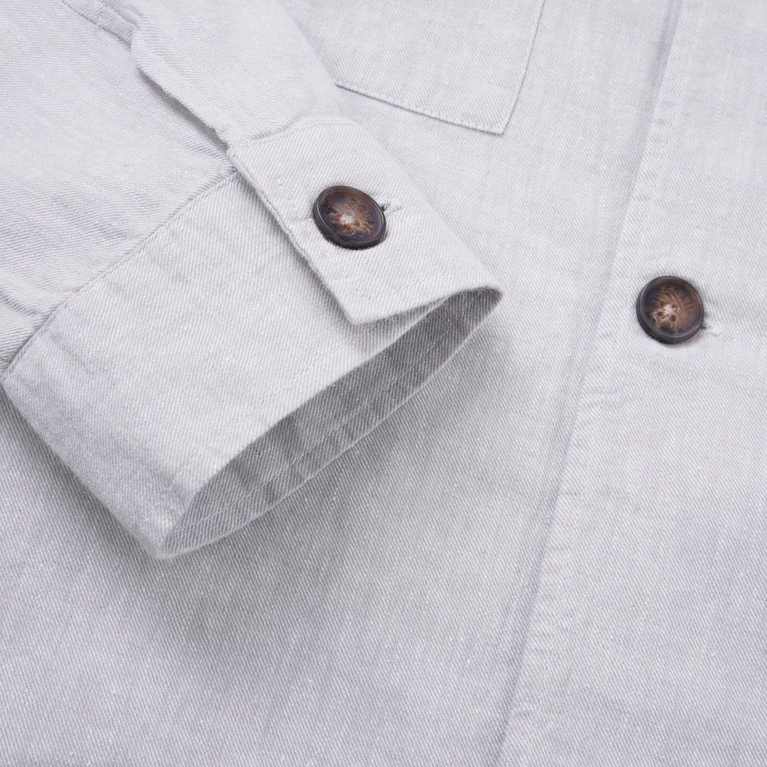 Plain Washed linen Regular Fit Over Shirt