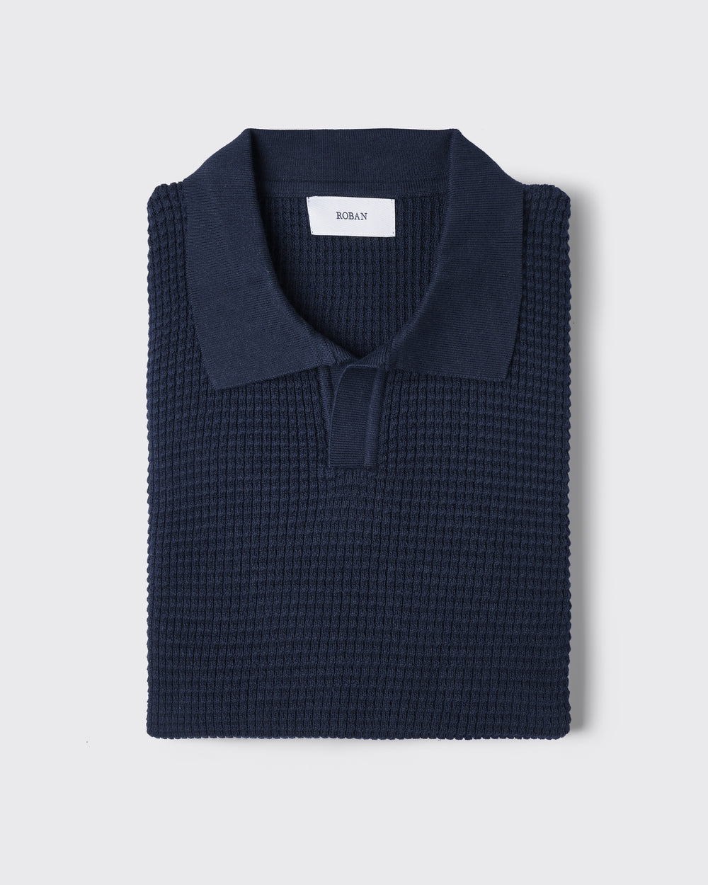 COTTON AJOUR KNITTED POLO SHIRT