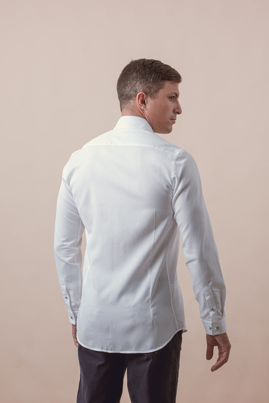 TEXTURED SATIN COTTON SHIRT