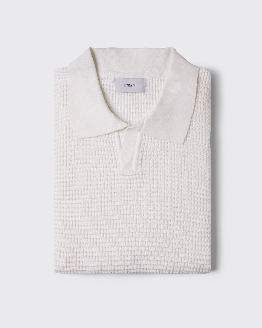 COTTON AJOUR KNITTED POLO SHIRT