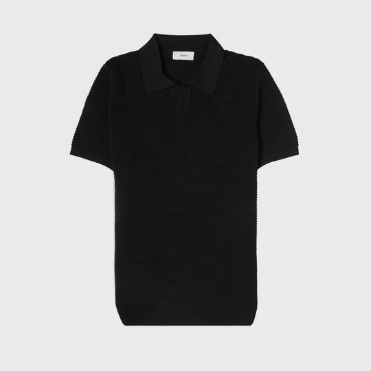COTTON AJOUR KNITTED POLO SHIRT