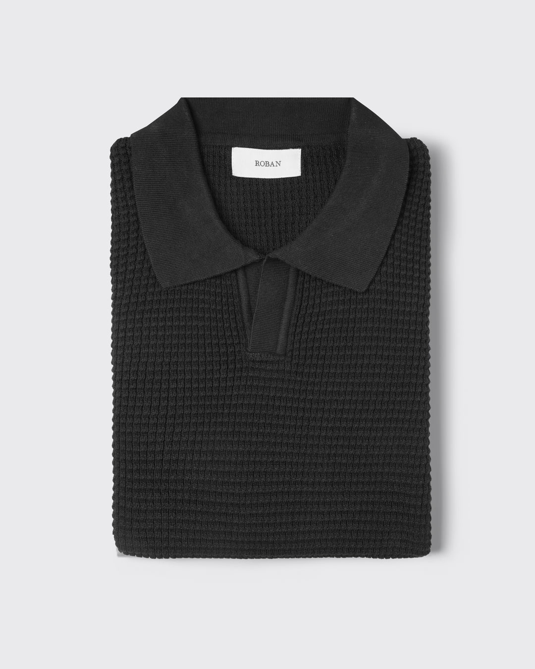 COTTON AJOUR KNITTED POLO SHIRT