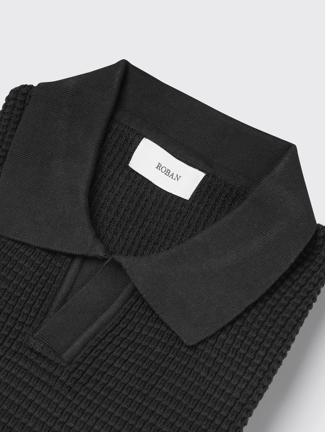 COTTON AJOUR KNITTED POLO SHIRT