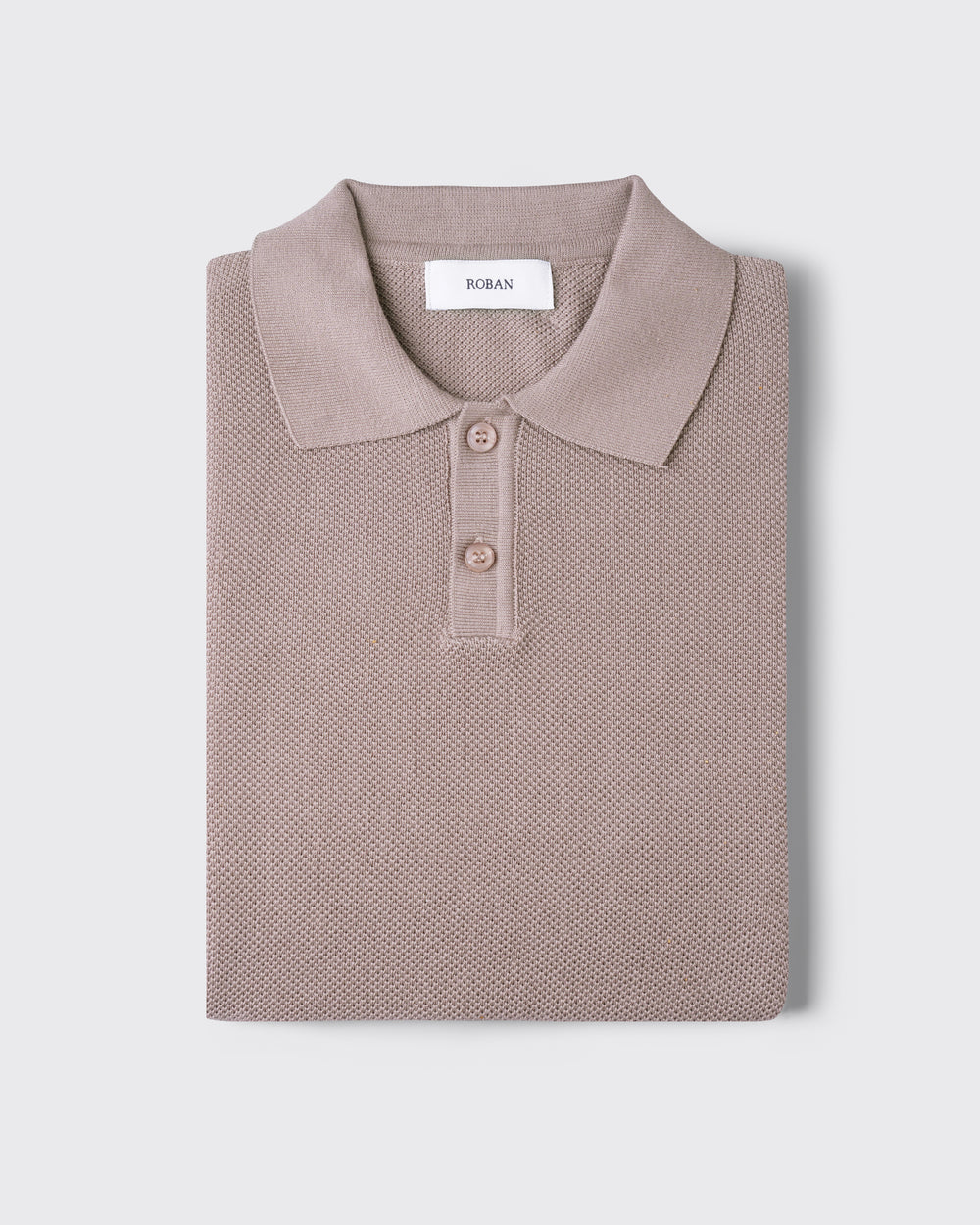 COTTON AJOUR KNITTED POLO SHIRT