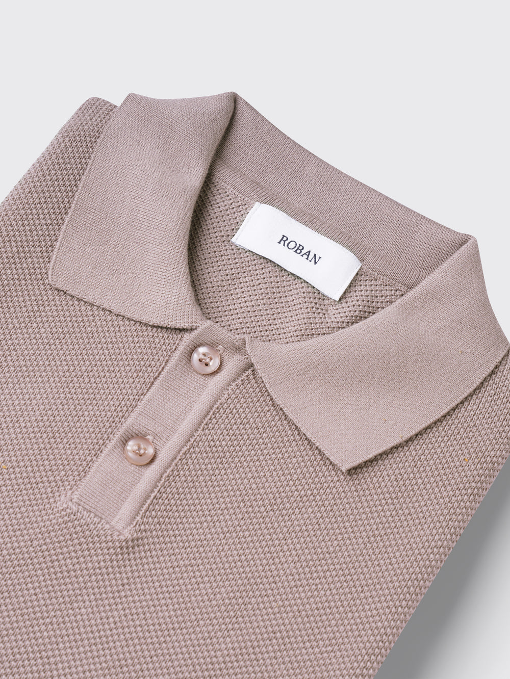 COTTON AJOUR KNITTED POLO SHIRT