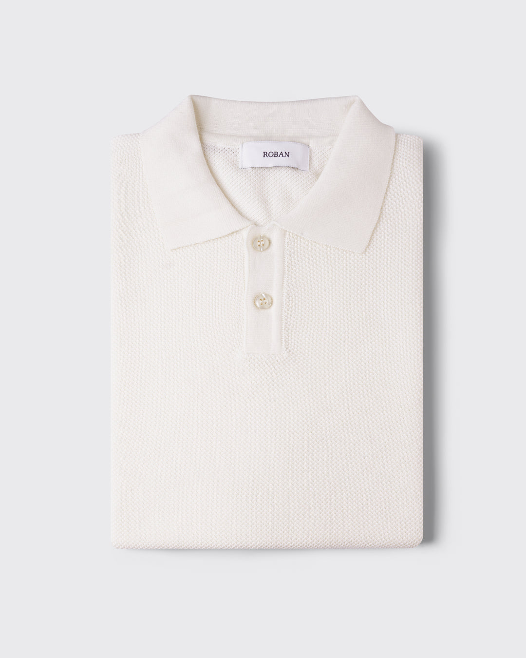 COTTON AJOUR KNITTED POLO SHIRT