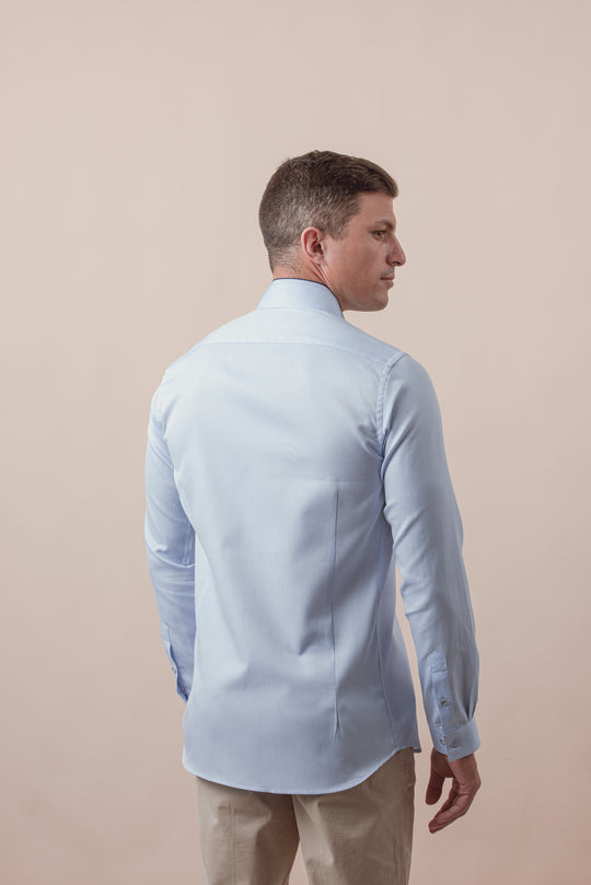 TEXTURED SATIN COTTON SHIRT