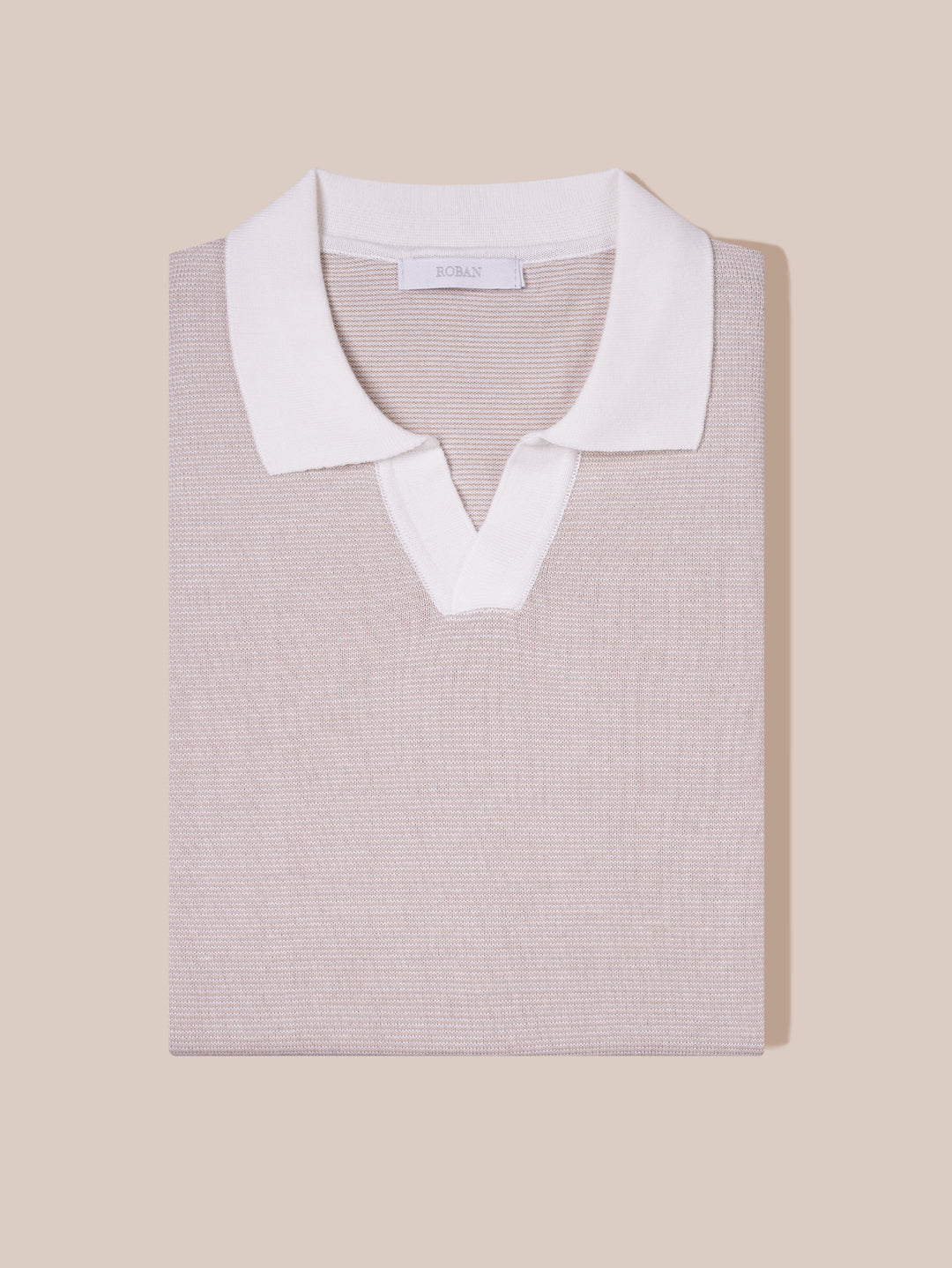 COTTON AJOUR KNITTED POLO SHIRT