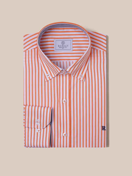 STRIPED COTTON REGULAR FIT SHIRT