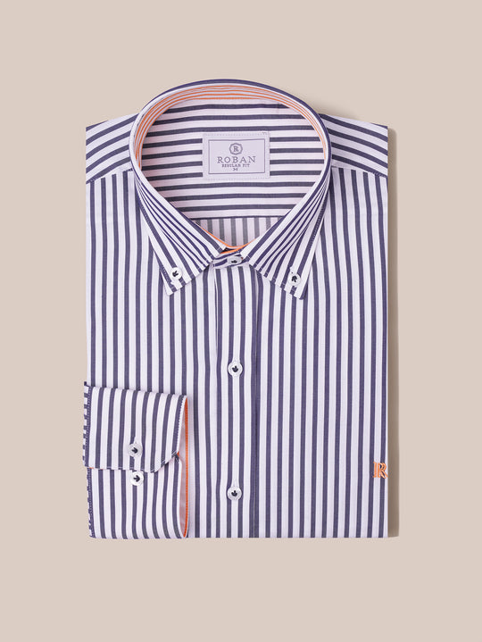 STRIPED COTTON REGULAR FIT SHIRT