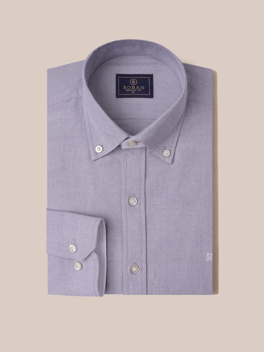 PLAIN WASHED OXFORD REGULAR FIT SHIRT