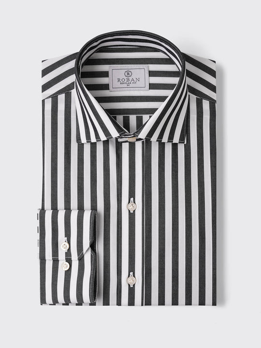 STRIBED COTTON REGULAR FIT SHIRT