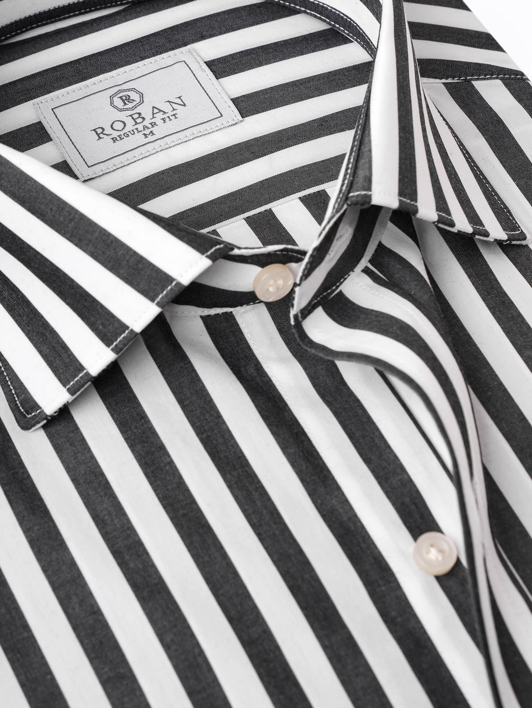 STRIBED COTTON REGULAR FIT SHIRT