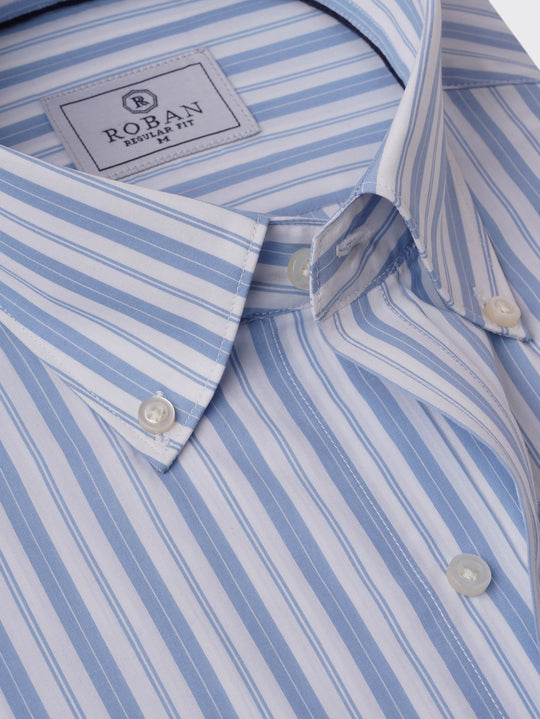 STRIBED COTTON REGULAR FIT SHIRT
