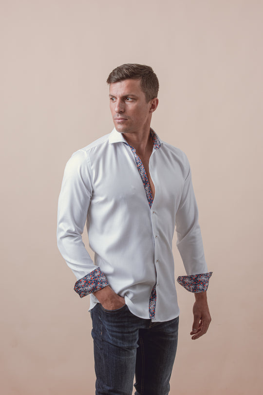 MICRO-RIBBED  SLIM FIT SHIRT