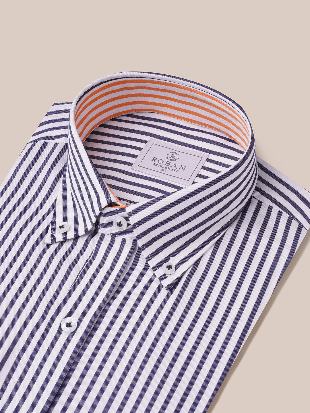 STRIPED COTTON REGULAR FIT SHIRT