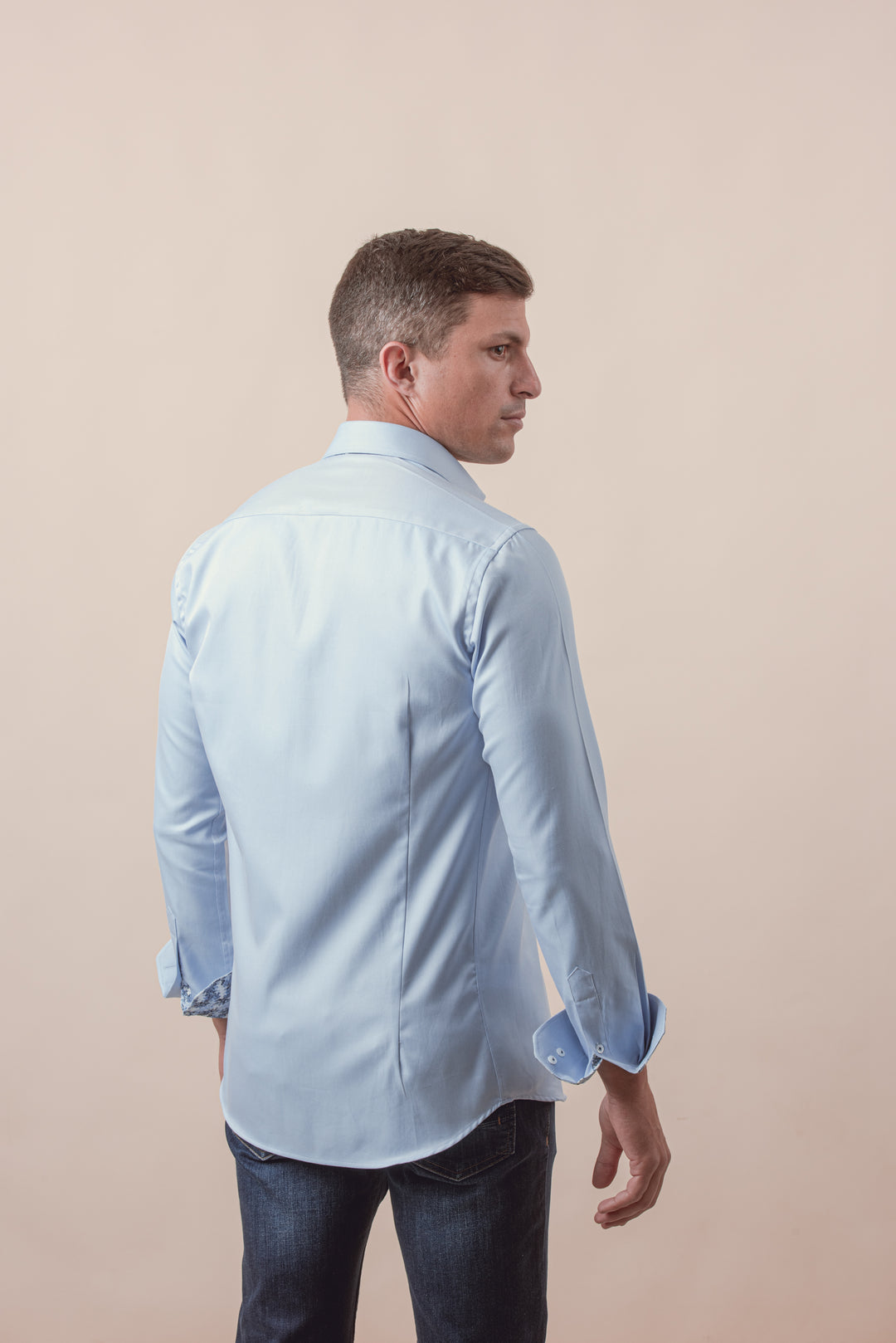 MICRO-RIBBED  SLIM FIT SHIRT