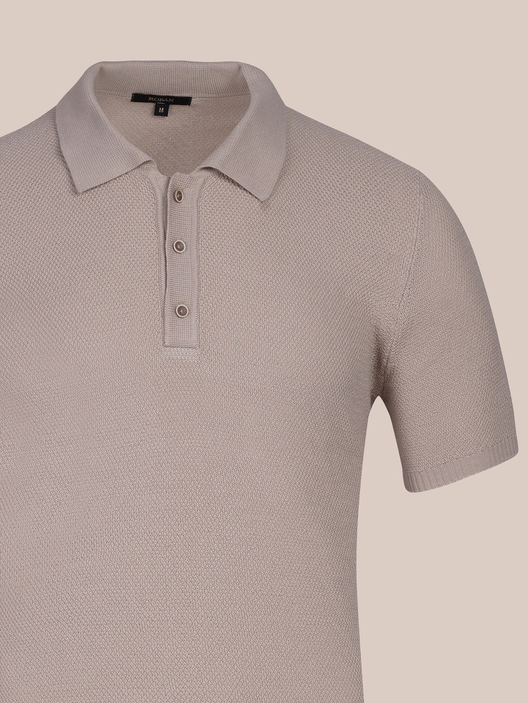 AJOUR KNITTED POLO SHIRT