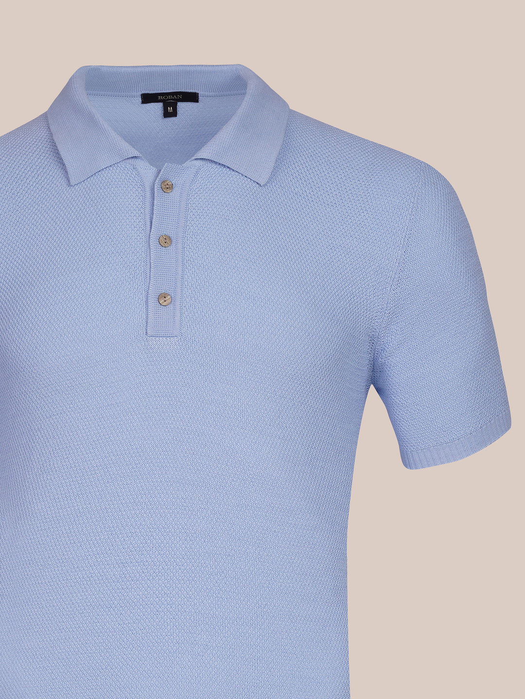 AJOUR KNITTED POLO SHIRT