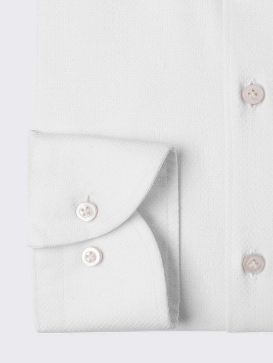 TEXTURED REGULAR FIT COTTON SHIRT