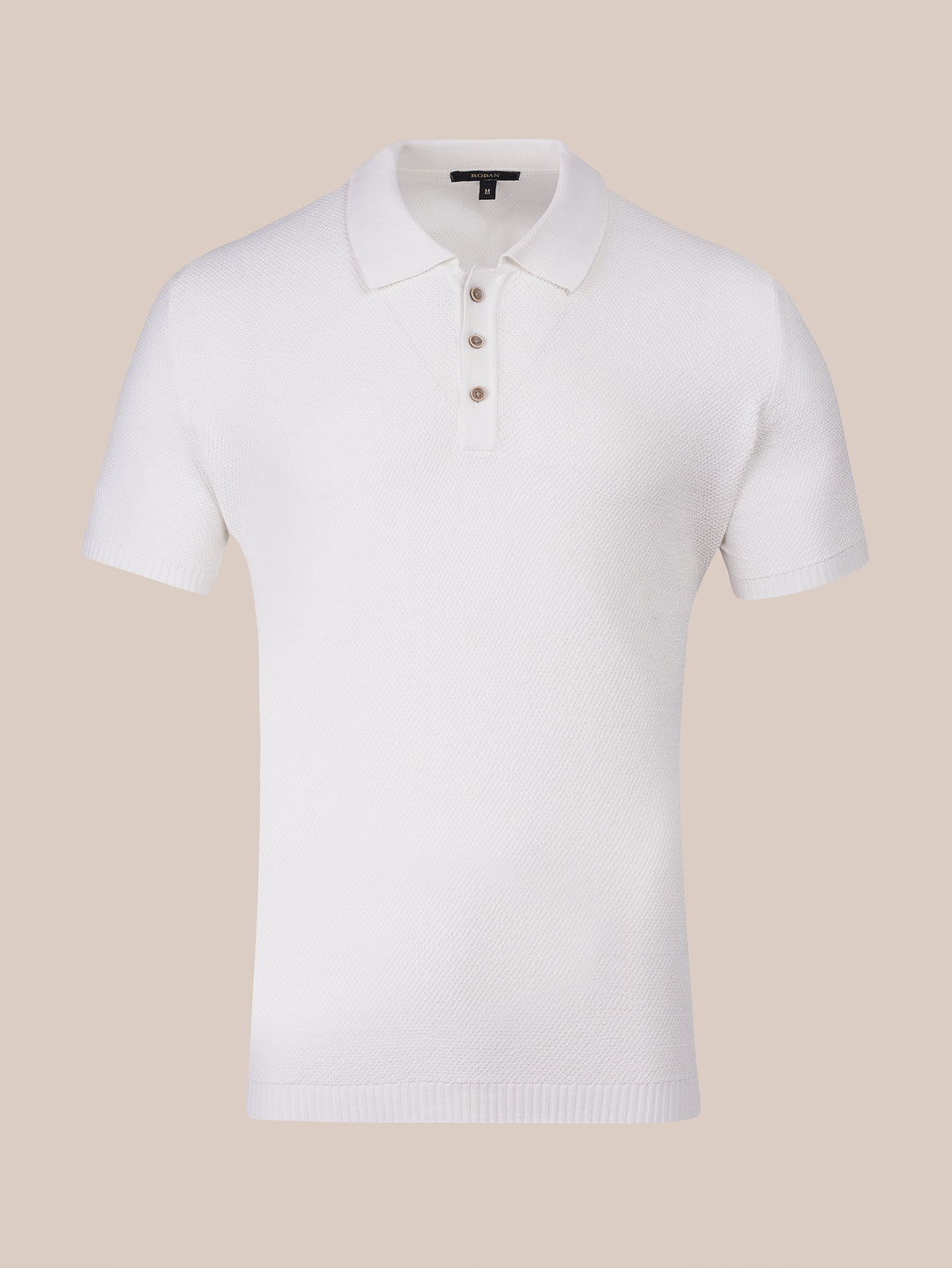 AJOUR KNITTED POLO SHIRT