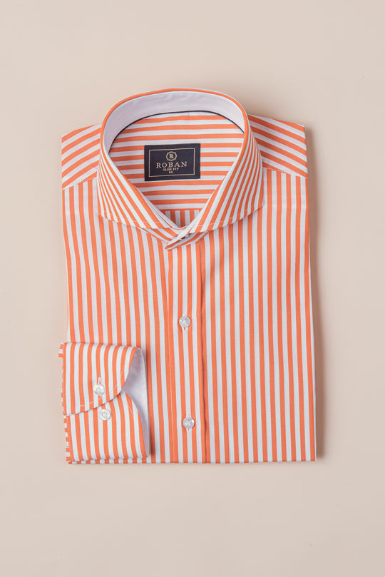 STRIPED COTTON SLIM FIT SHIRT