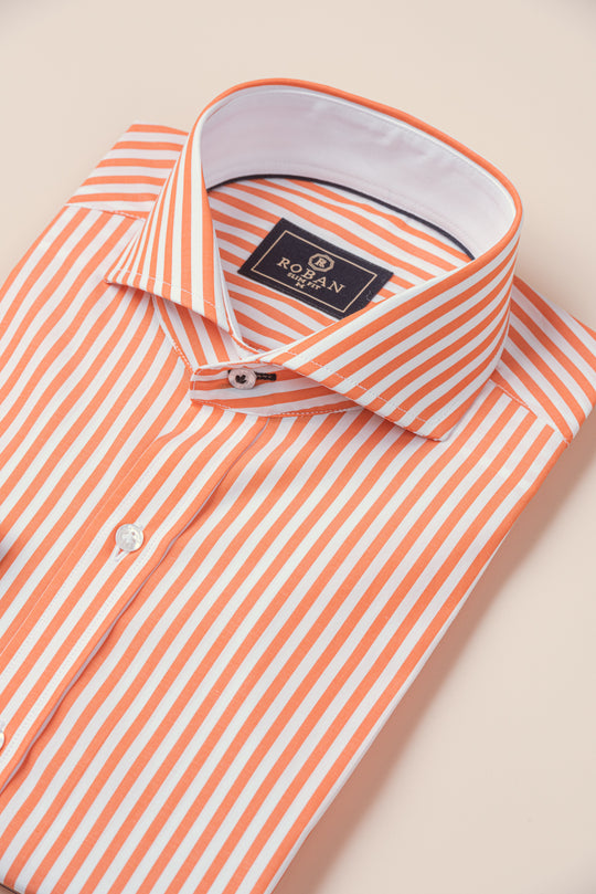 STRIPED COTTON SLIM FIT SHIRT