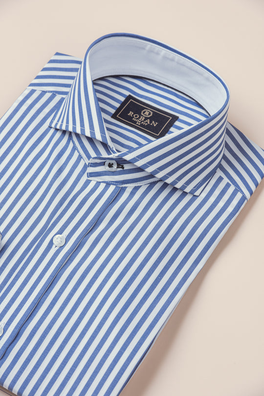 STRIPED COTTON SLIM FIT SHIRT