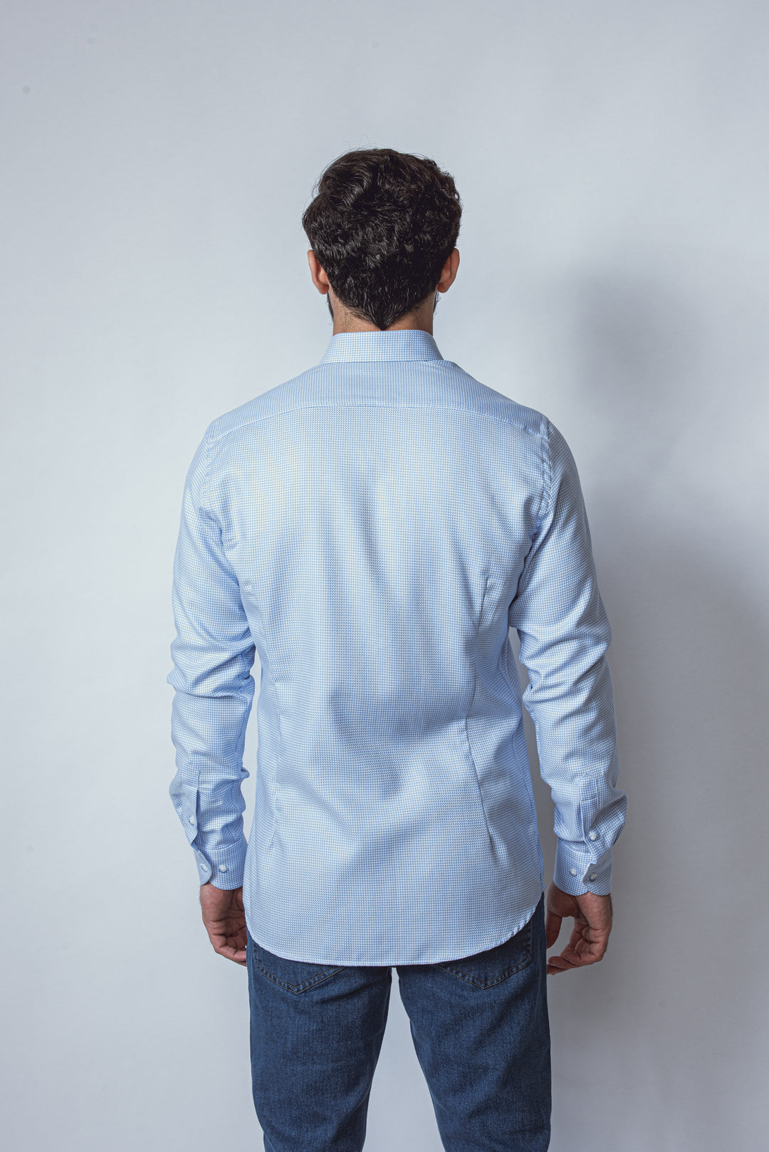 TEXTURED COTTON SLIM FIT SHIRT