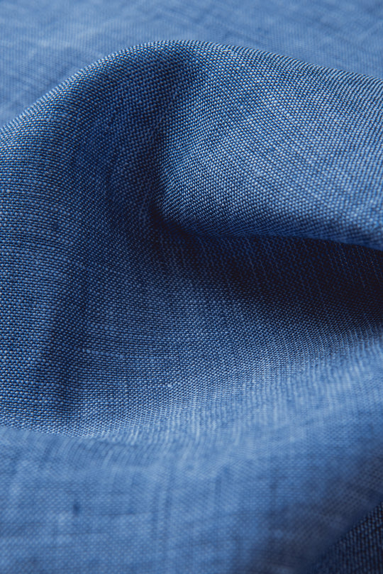 PLAIN WASHED LINEN REGULAR FIT SHIRT