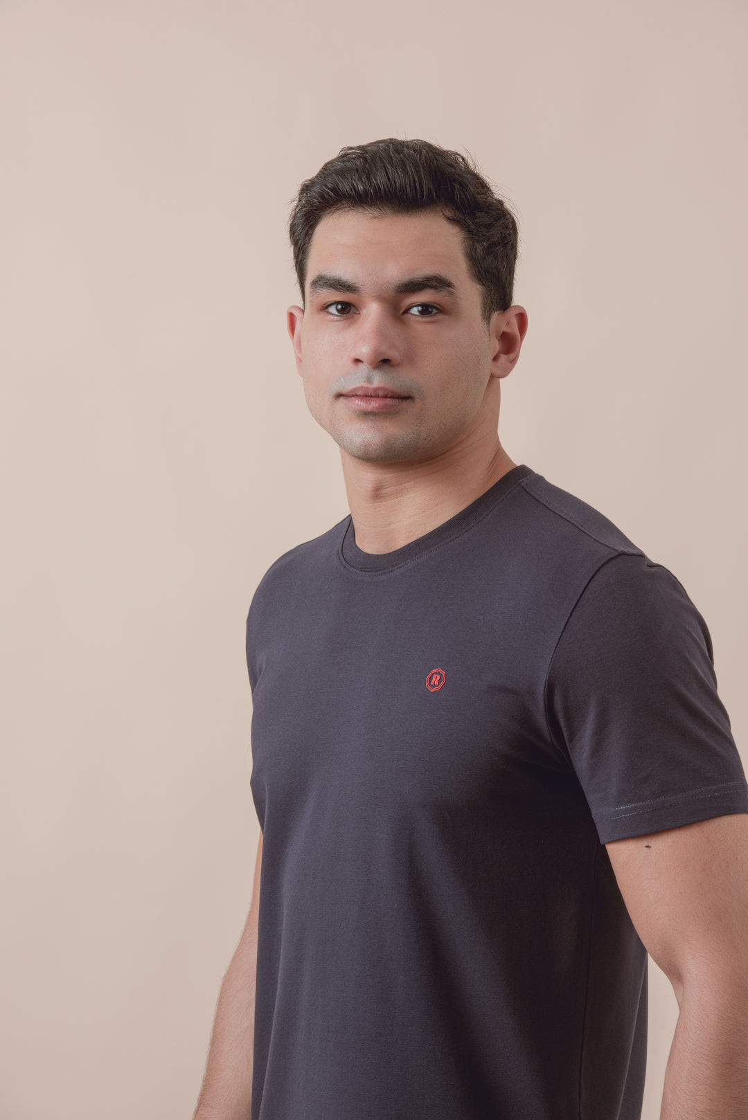 تي شيرت قطني بياقة مستديرة سليم صالح