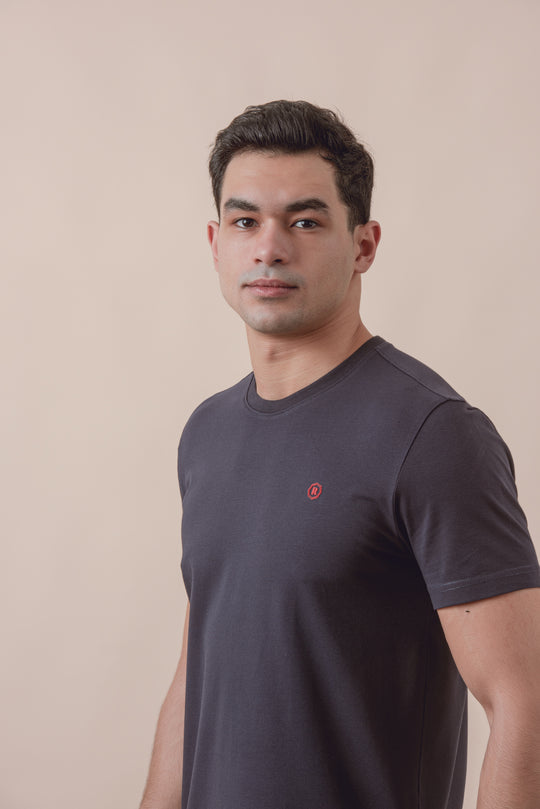 تي شيرت قطني بياقة مستديرة سليم صالح