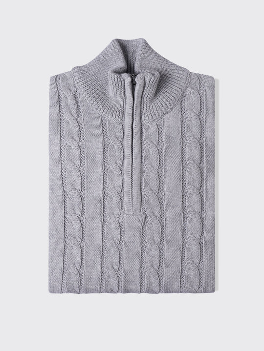 Cable Knitted Cotton Pullover