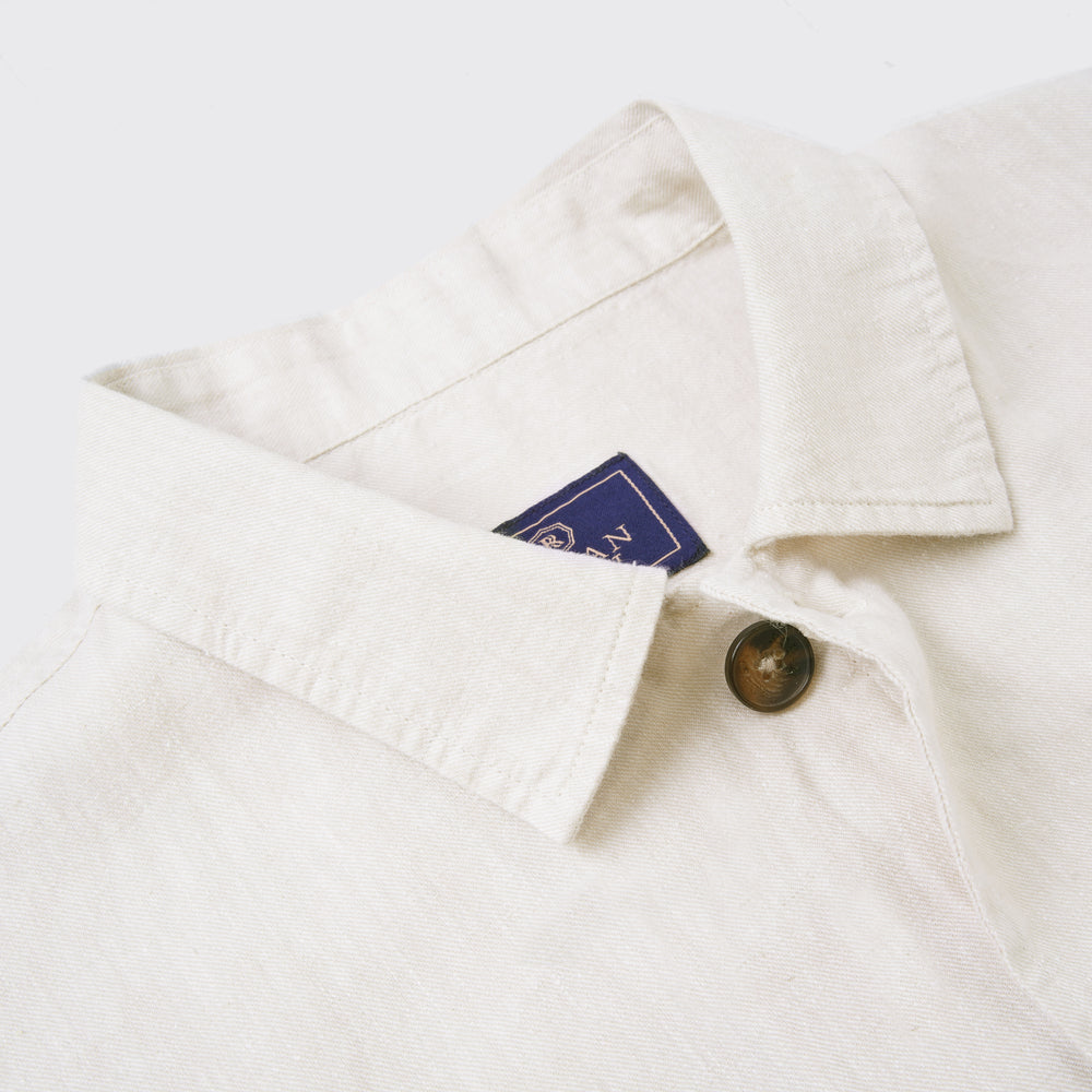 Plain Washed linen Regular Fit Over Shirt