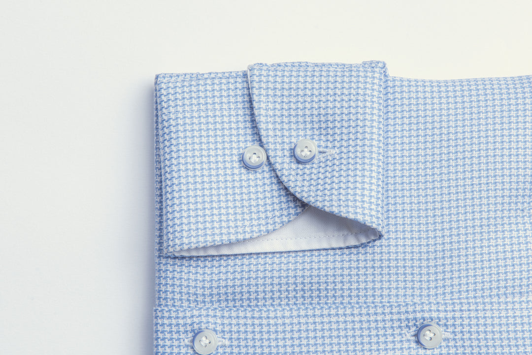 TEXTURED COTTON SLIM FIT SHIRT