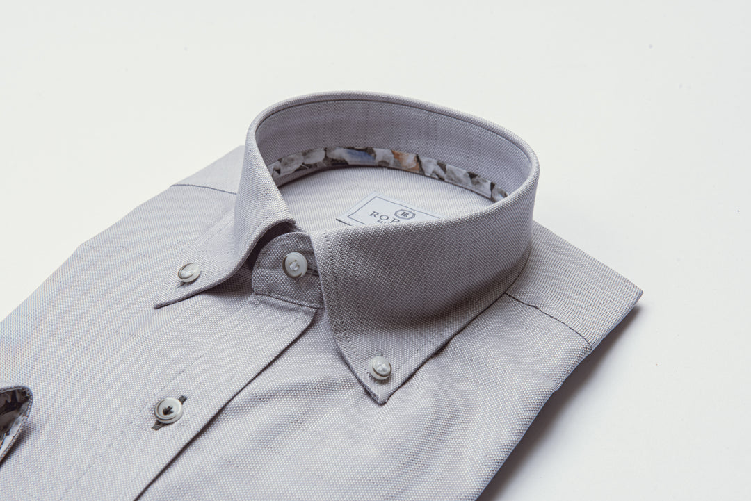 TEXTURED SLIM FIT SLUB COTTON SHIRT