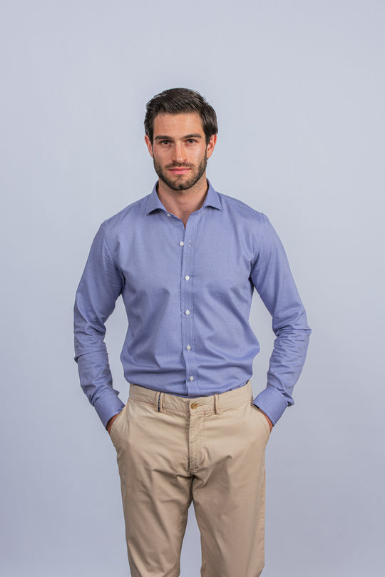 Regular Fit  Textured Cotton Shirt