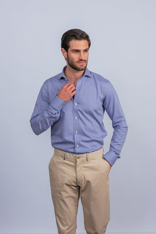 Regular Fit  Textured Cotton Shirt