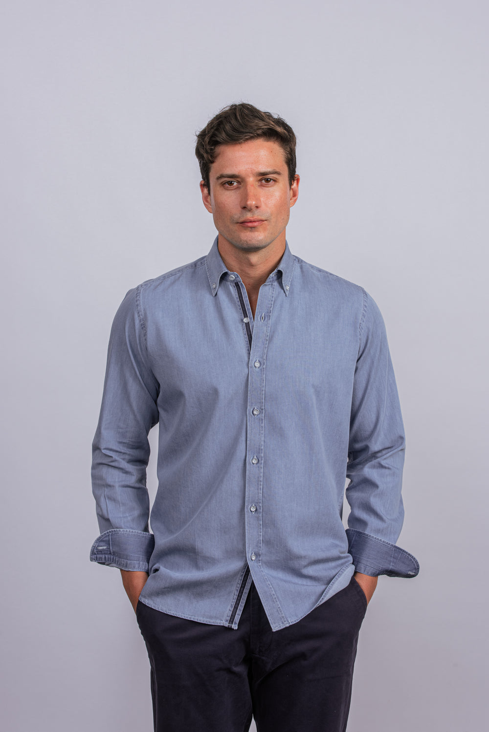 Regular Fit Washed Denim Shirt