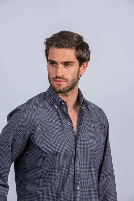 Flannel Checked Cotton Regular Fit Shirt