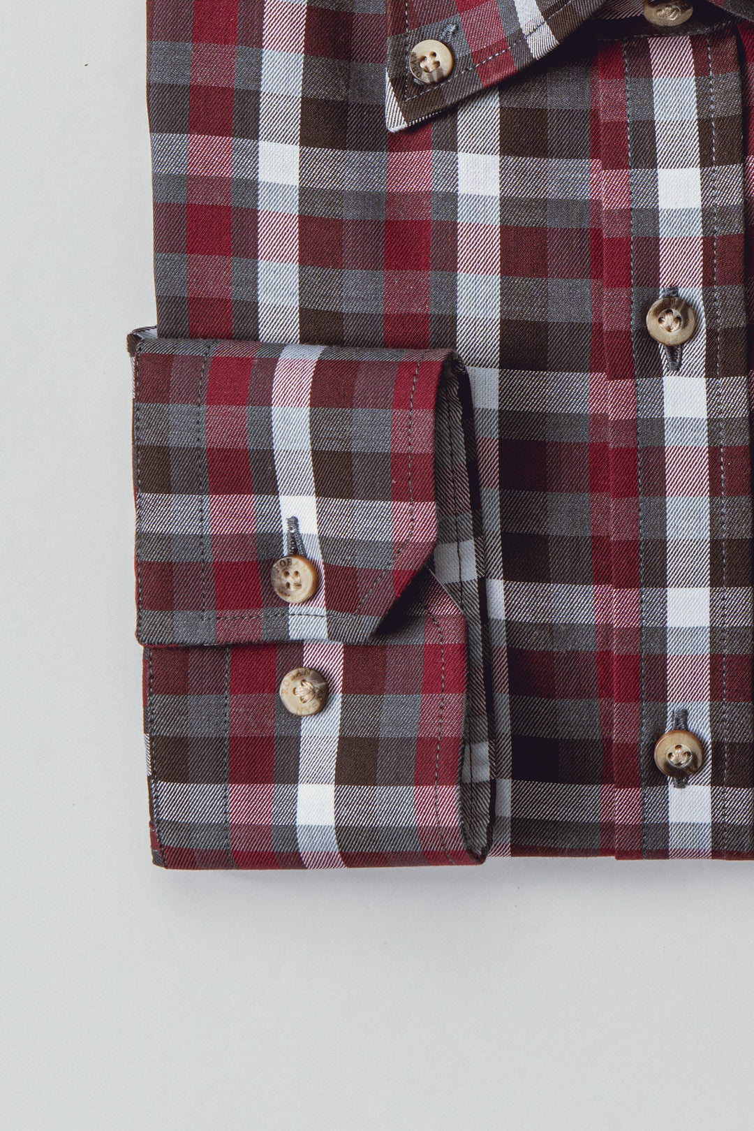 CHECKED  TEXTURED COTTON REGULAR FIT  SHIRT